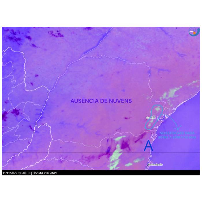 Fonte: CPTEC/INPE - Produto Nighttime Microphysics